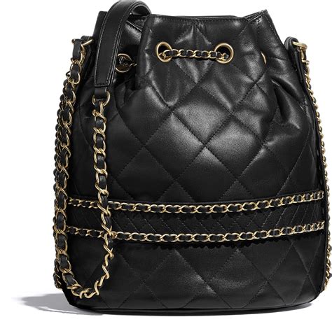 chanel black and white drawstring bag|large drawstring bag chanel.